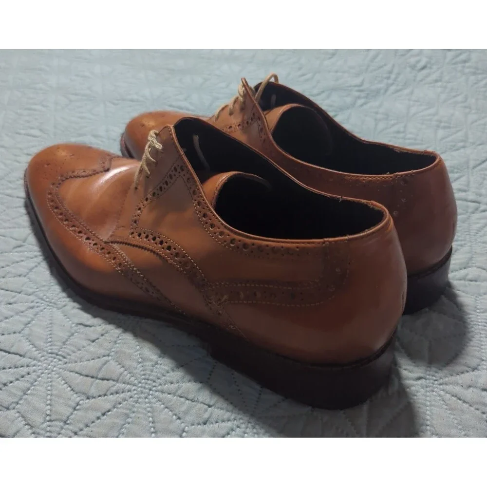 Cole Haan Air Giraldo Wingtip Oxfords Mens 11 British Tan Leather Brogue Classic